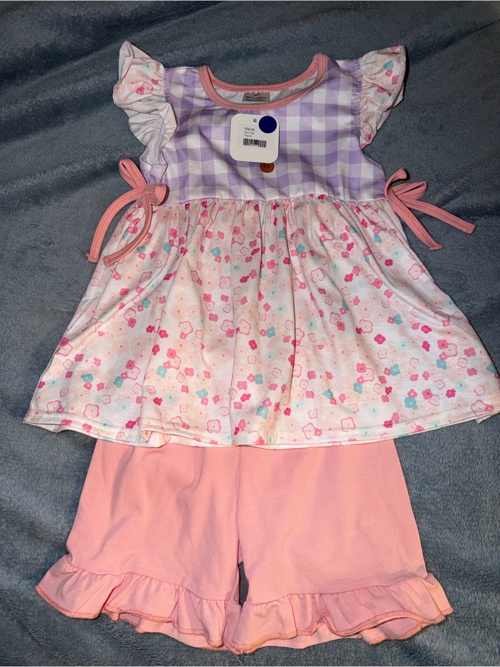 Girls Pink & Lavender Floral Boutique Set